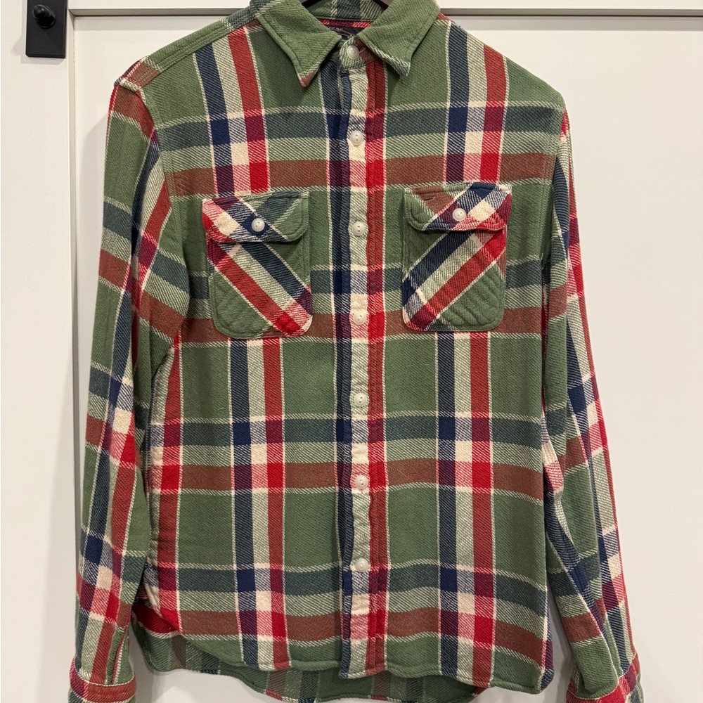 Ralph Lauren Double RL Green and Red Plaid Shirt